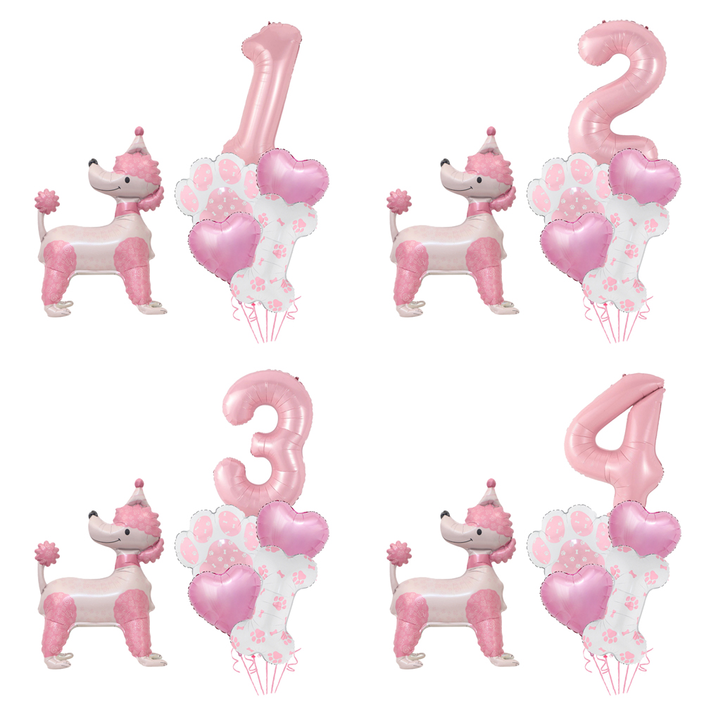 Pet Supplies Outlet - Zestaw: różowy pudel, balony z cyframi